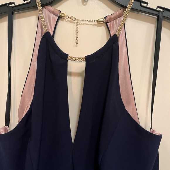 XSCAPE Size 8 gorgeous navy blue dress only worn once for a dance - Picture 3 of 8